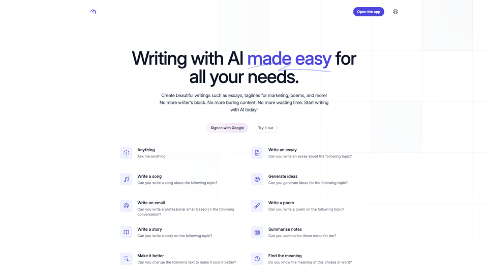 AI Writer - RubyGPT.ai site's screenshot