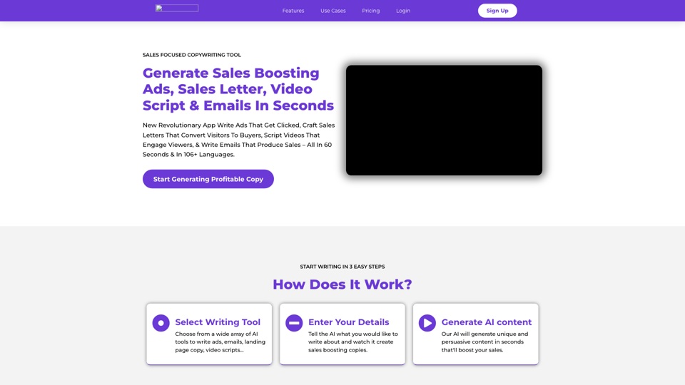 SalesBoosta – Your Trusted Direct Response Copywriting Tool site's screenshot