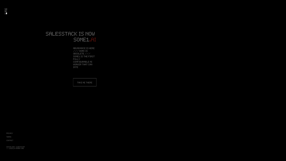 Salesstack is now SOME1.AI site's screenshot