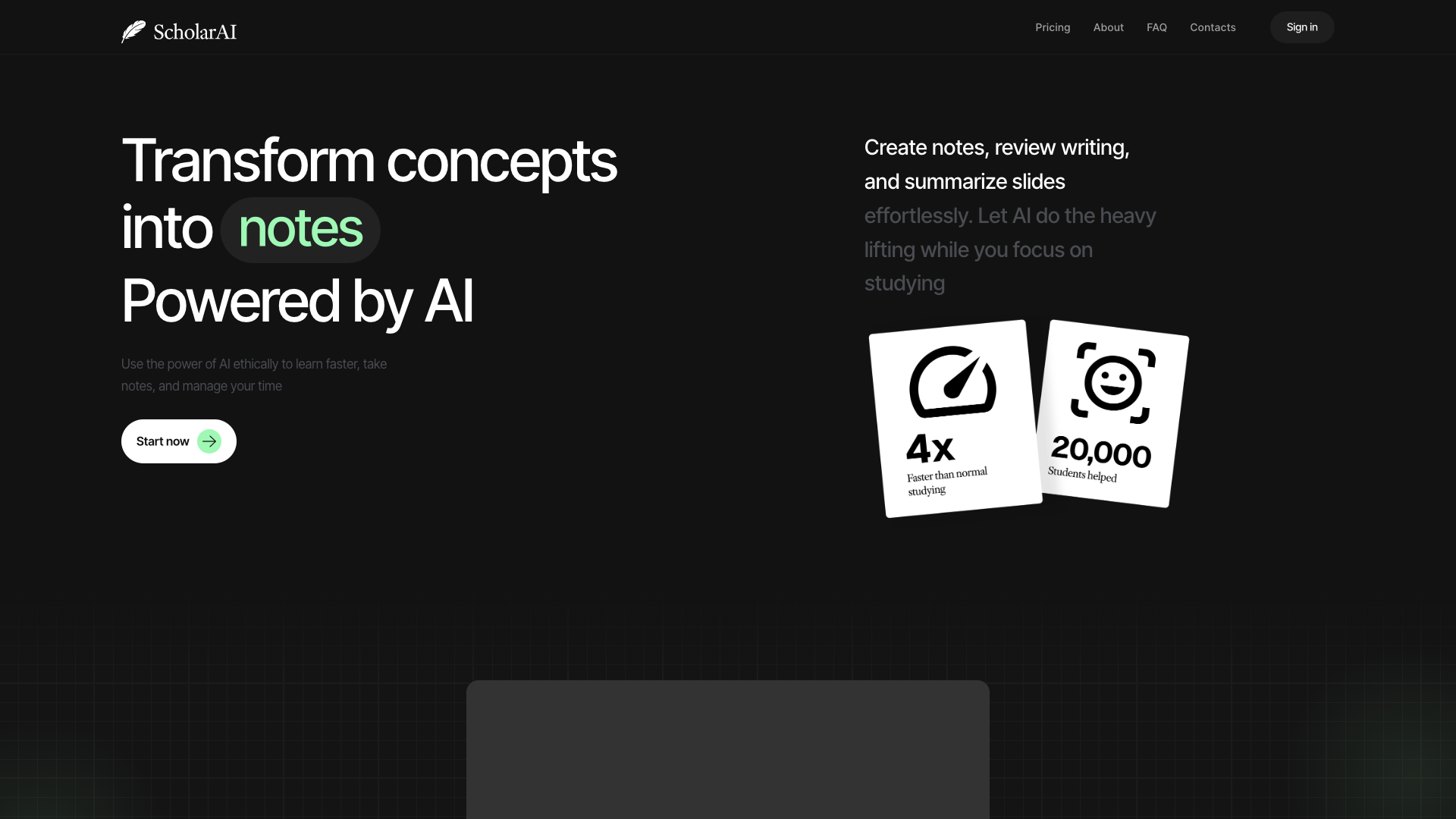 ScholarAI | AI Note Generating ScholarAI | AI Note Generating