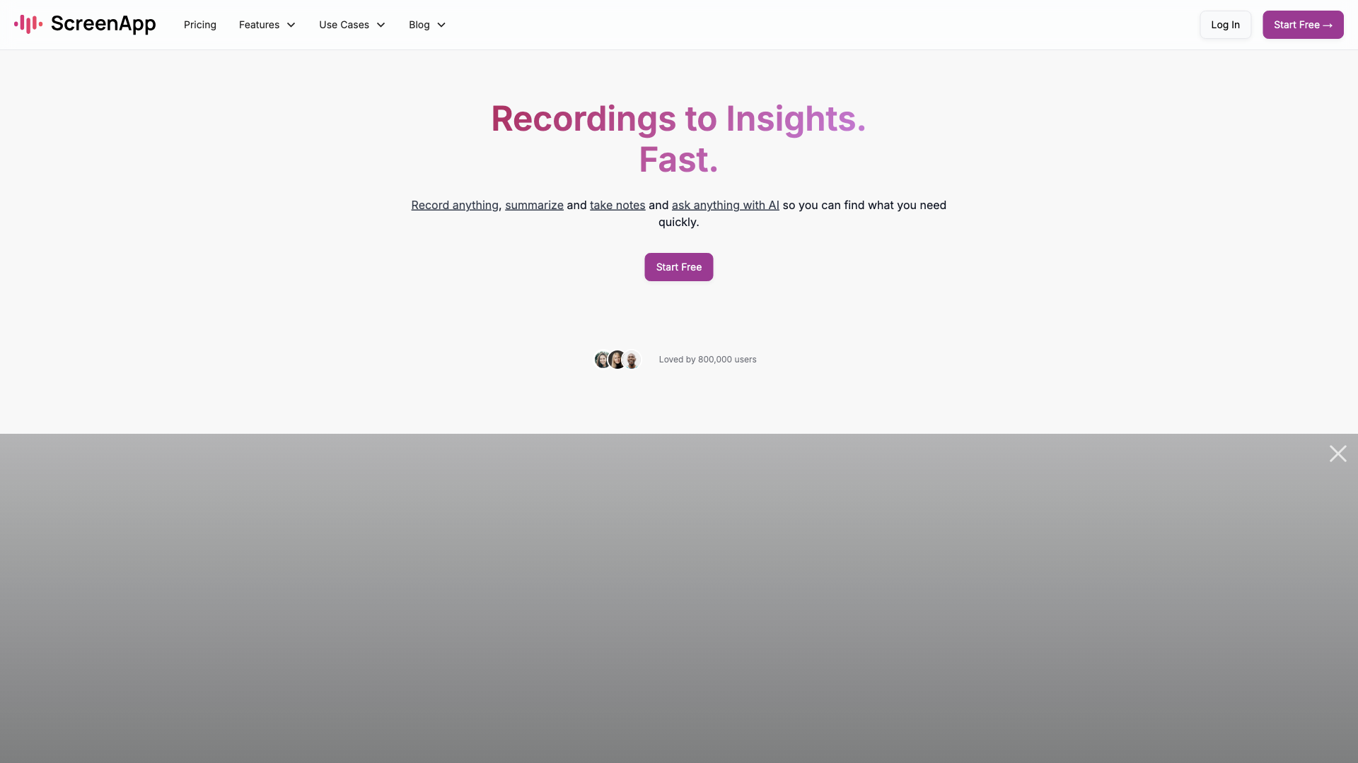 ScreenApp - AI Notetaker, Transcription, Summarizer and Recorder for Audio and Video