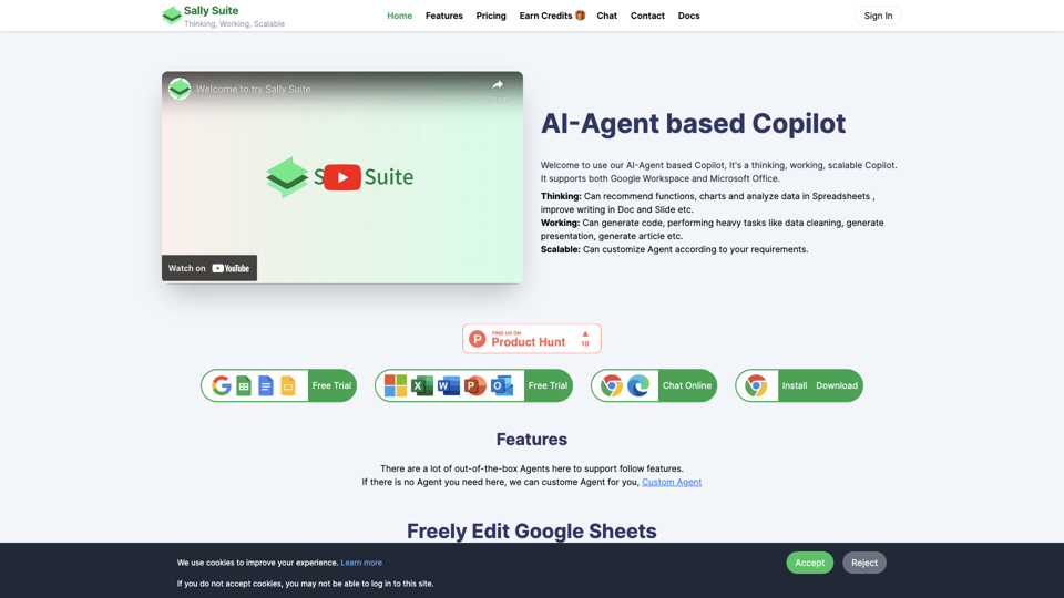 AI-Agent Based Spreadsheet Copilot site's screenshot