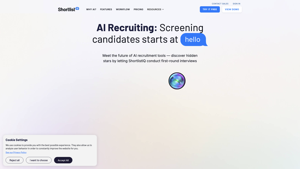 AI Recruiting: Screening Candidates Effectively | ShortlistIQ site's screenshot
