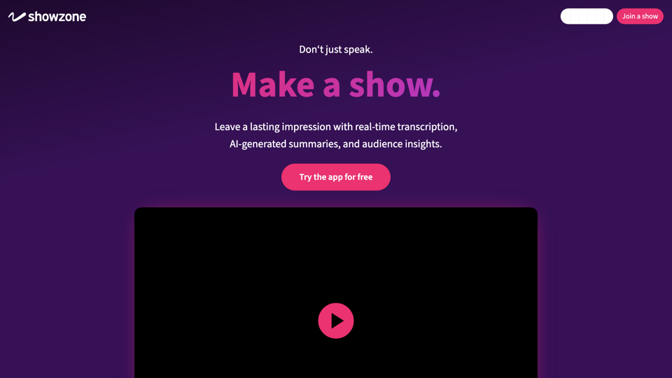 Don't just present. Make a show. site's screenshot
