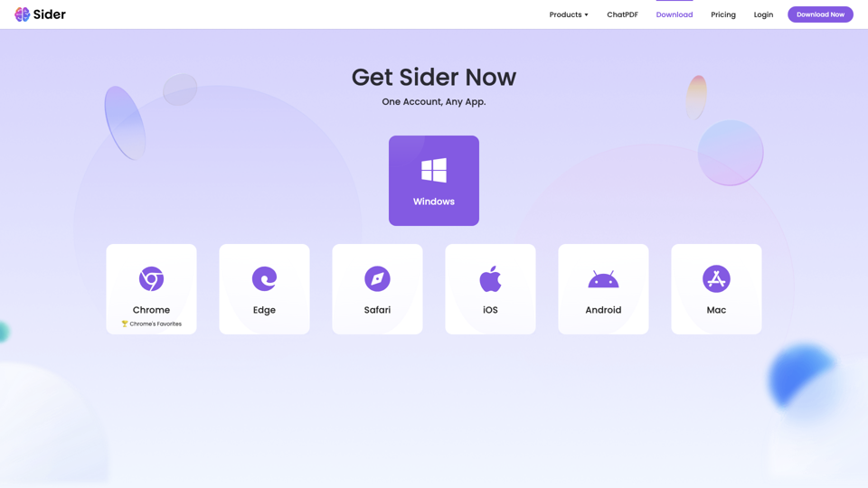 Sider: ChatGPT Sidebar + GPT-4o, Claude 3.5, Gemini 1.5 & AI Tools | Download site's screenshot