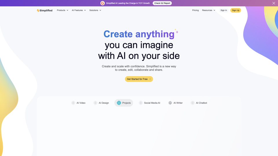 Simplified: An Easy to Use All-In-One App For Modern Marketing Teams site's screenshot