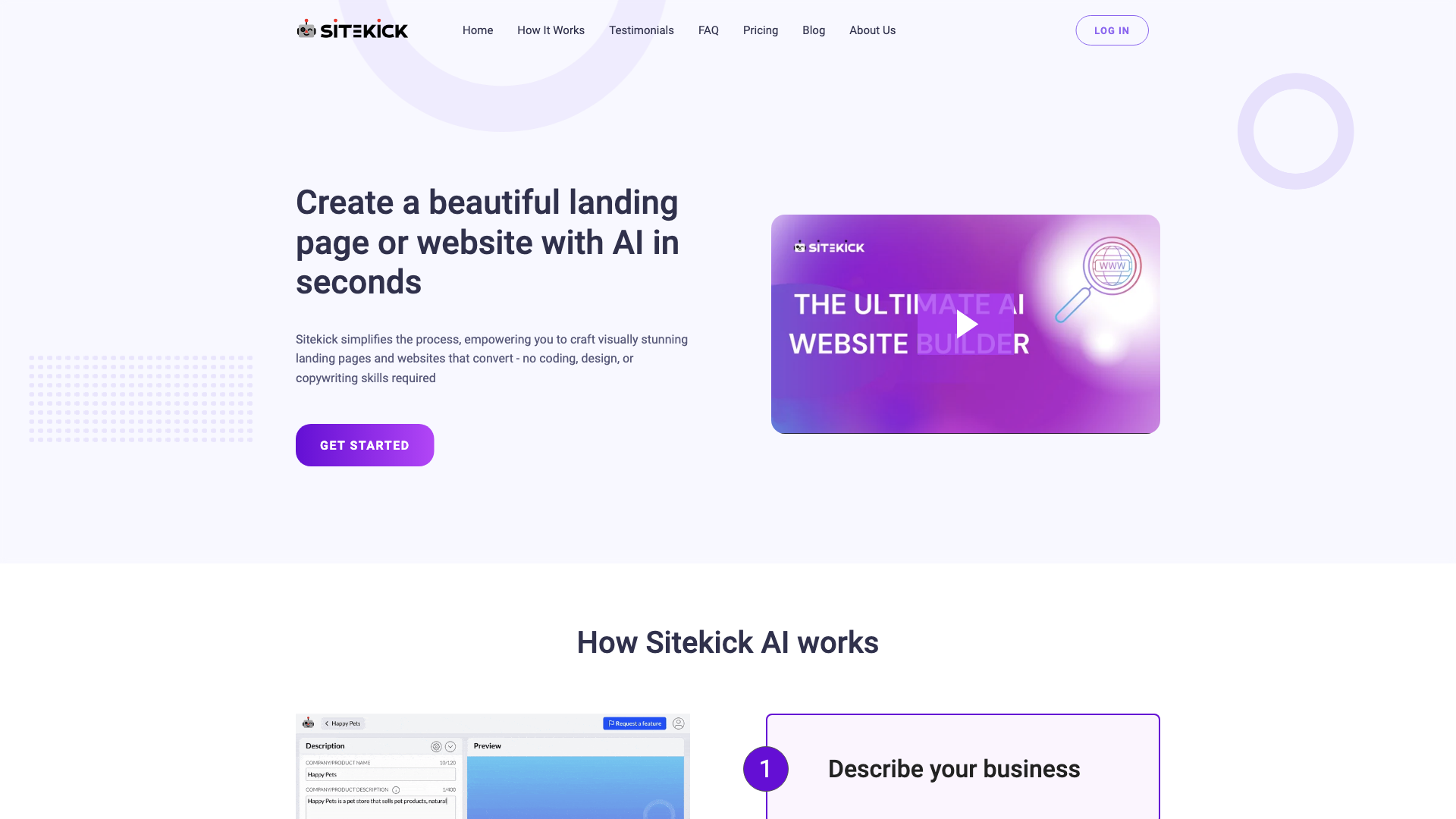 AI Landing Page Generator & Website Builder | Sitekick AI