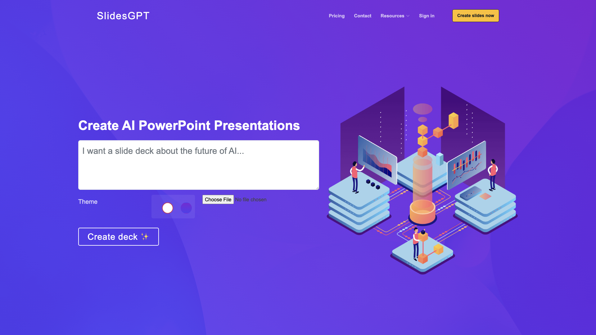SlidesGPT AI PowerPoint Generator Powered by ChatGPT API