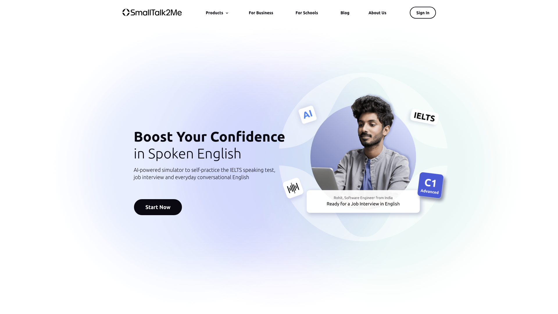SmallTalk2Me – AI-powered simulator to improve spoken English