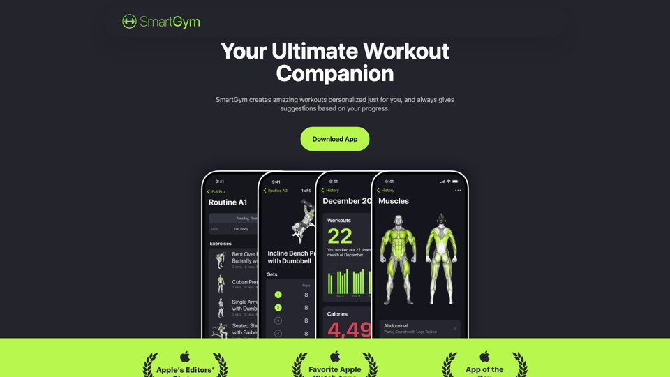 SmartGym site's screenshot