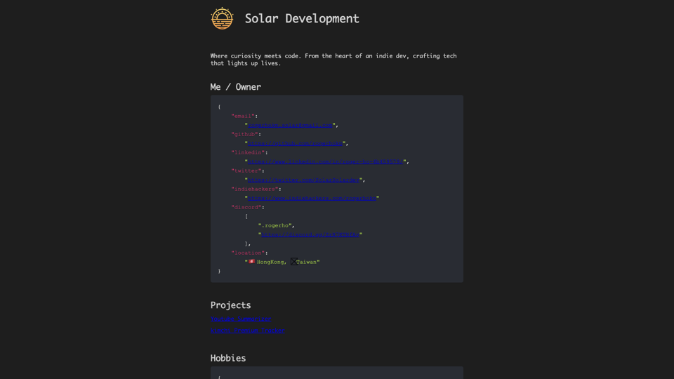Solar Development site's screenshot
