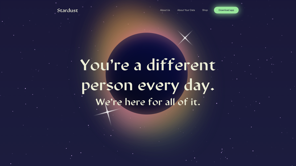 Stardust site's screenshot