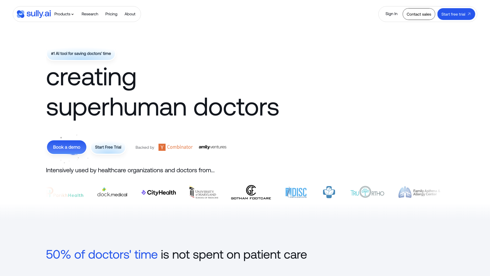 Sully.ai - The #1 all-in-one AI solution for saving doctors time