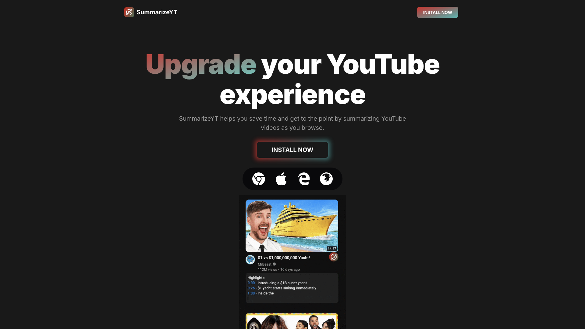 SummarizeYT -  YouTube Summary with ChatGPT