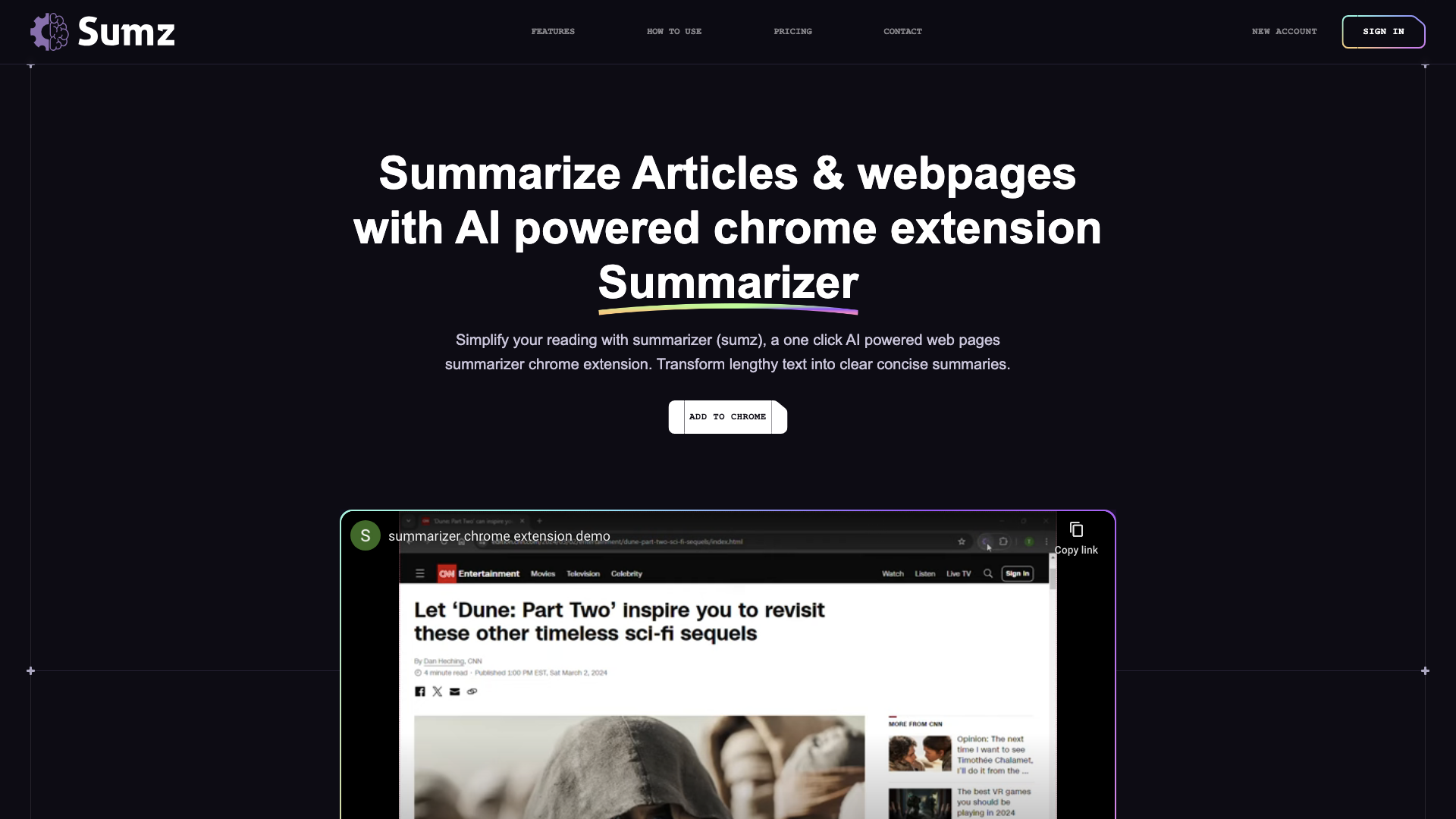 Sumz pro Summarizer Chrome Extension | Summarize Articles & Webpages Instantly Sumz pro Summarizer Chrome Extension | Summarize Articles & Webpages Instantly