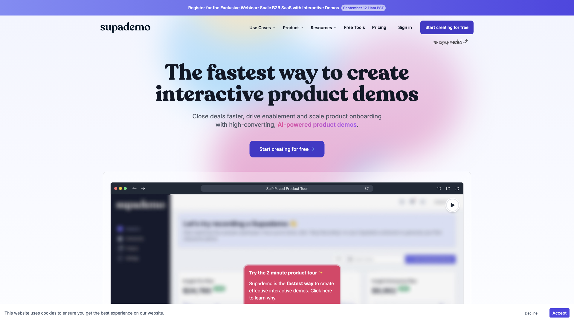 Supademo: AI Interactive Product Demos