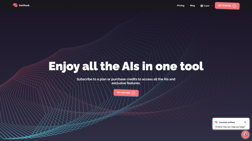 Boost Your Productivity and Creativity with Swiftask - All-in-One AI Assistant site's screenshot