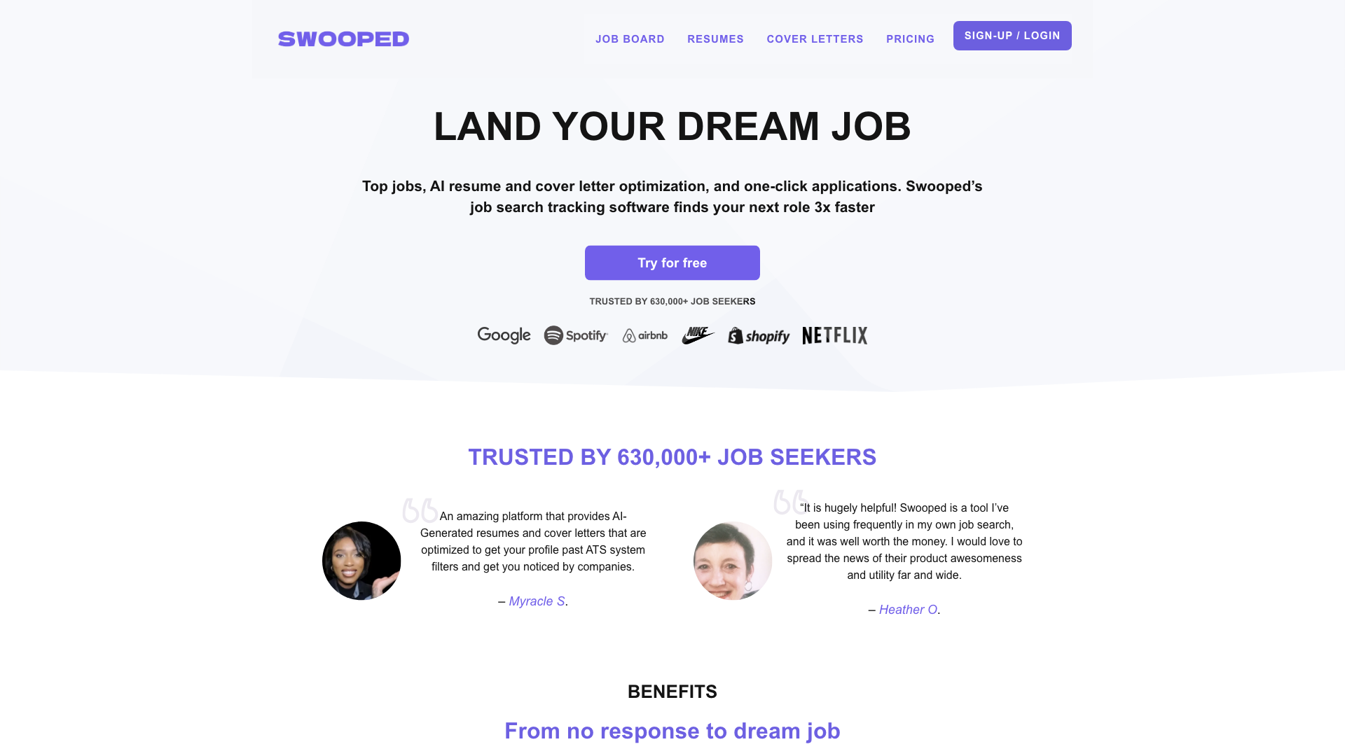 Job Board, AI Resume & Cover Letter Generator | Try for free