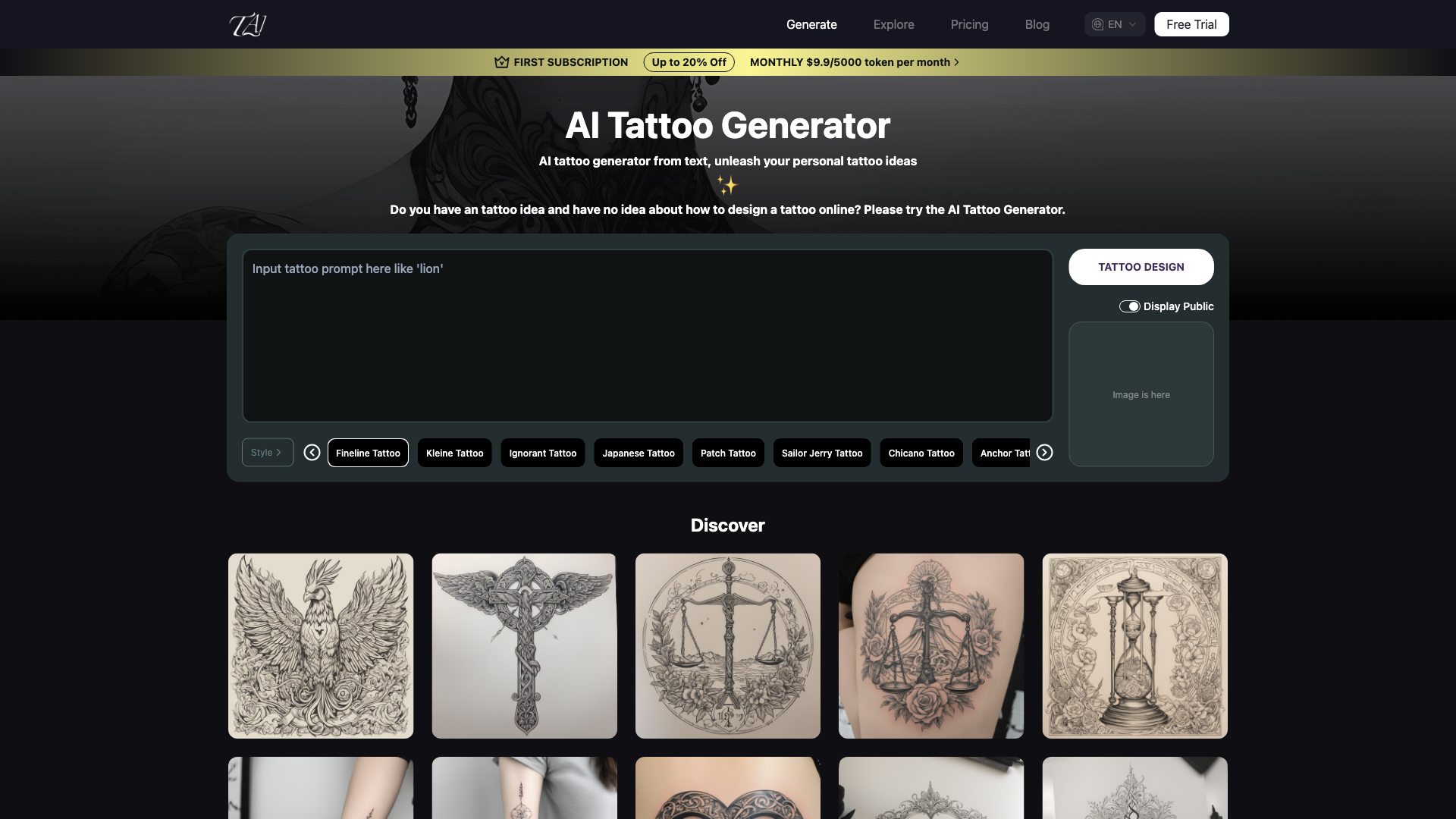 Al Tattoo Generator