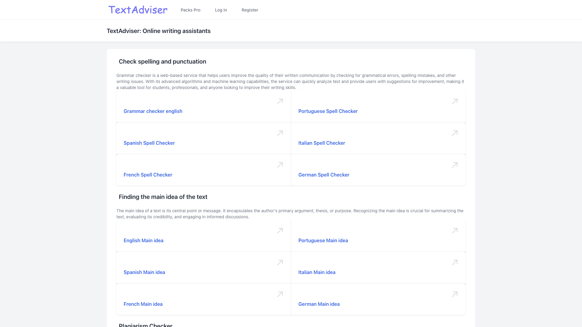 TextAdviser: free online writing assistants