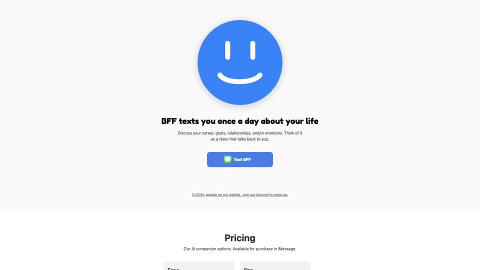 BFF site's screenshot