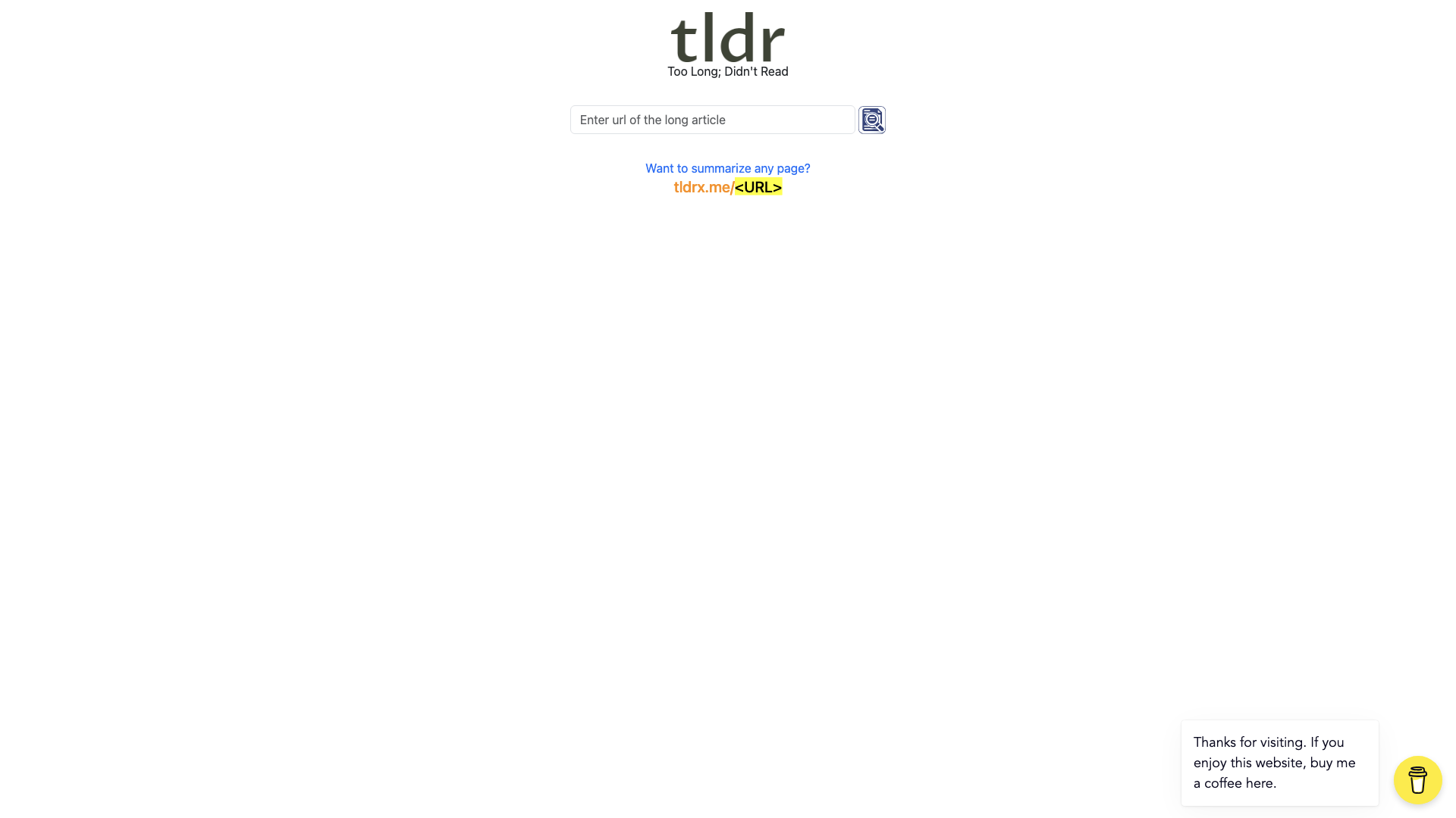 tldr: summarize long articles tldr: summarize long articles