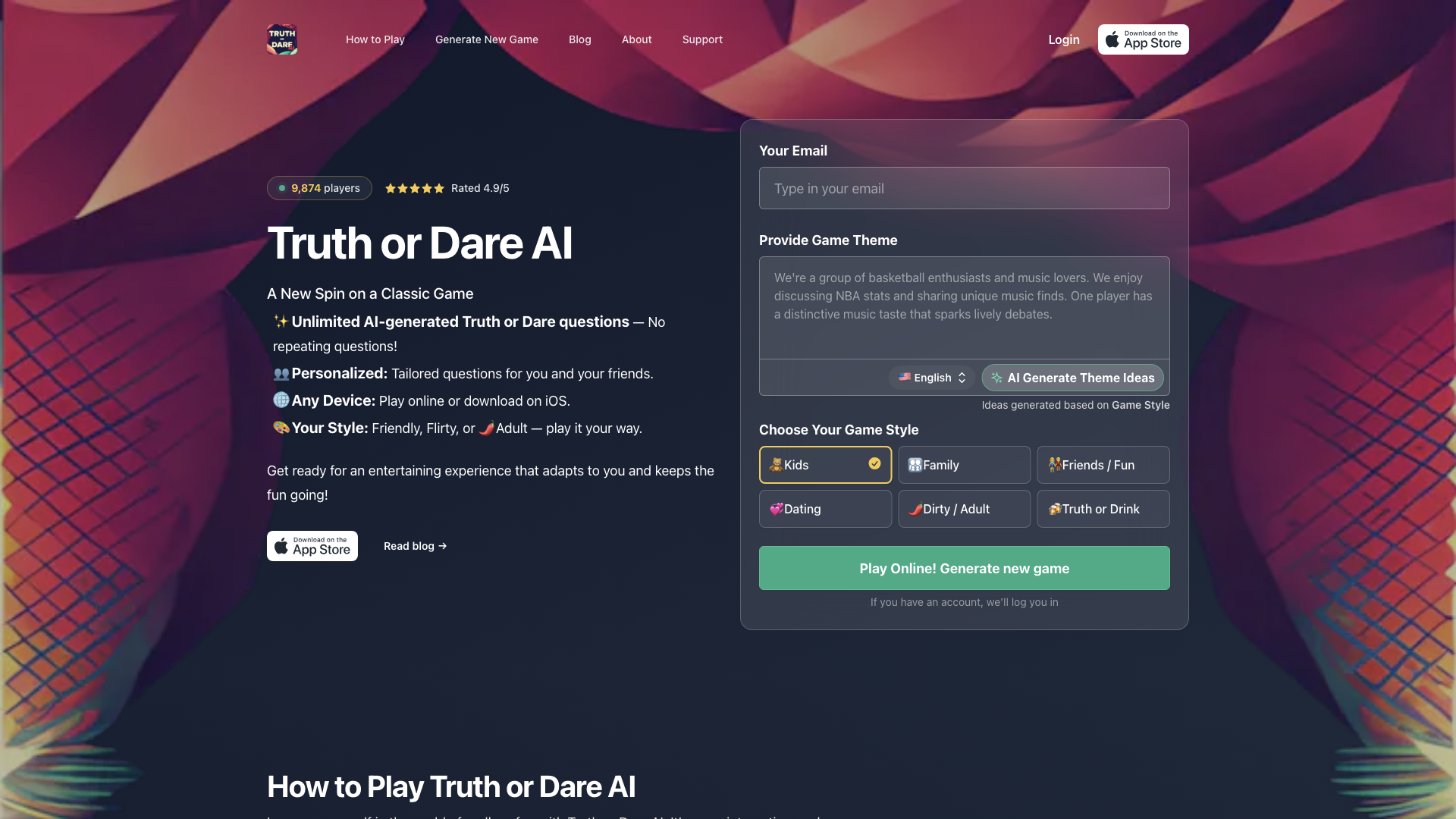 Truth or Dare AI - Endless fun powered by AI