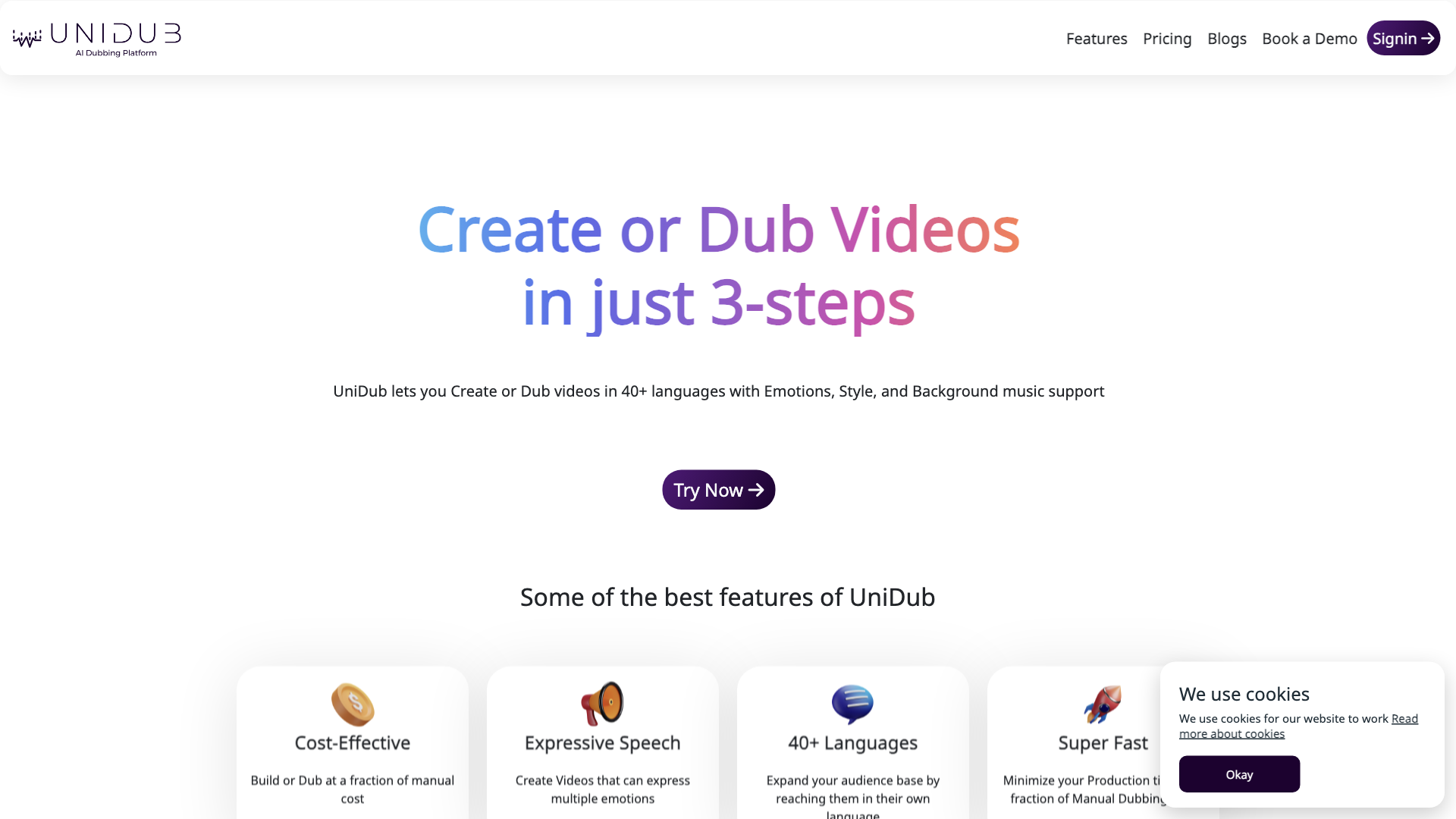 UniDub - Multi-Lingual AI Dubbing Platform