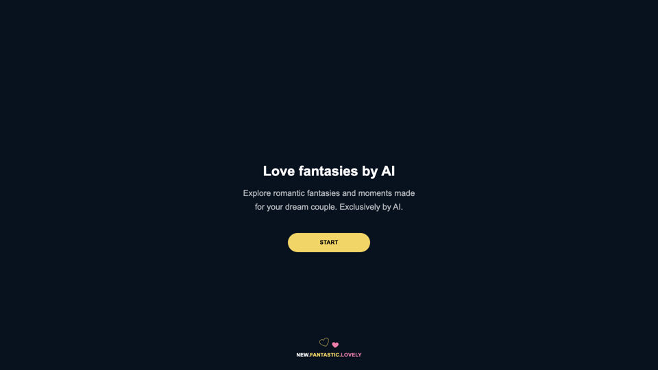 Love fantasies by AI site's screenshot