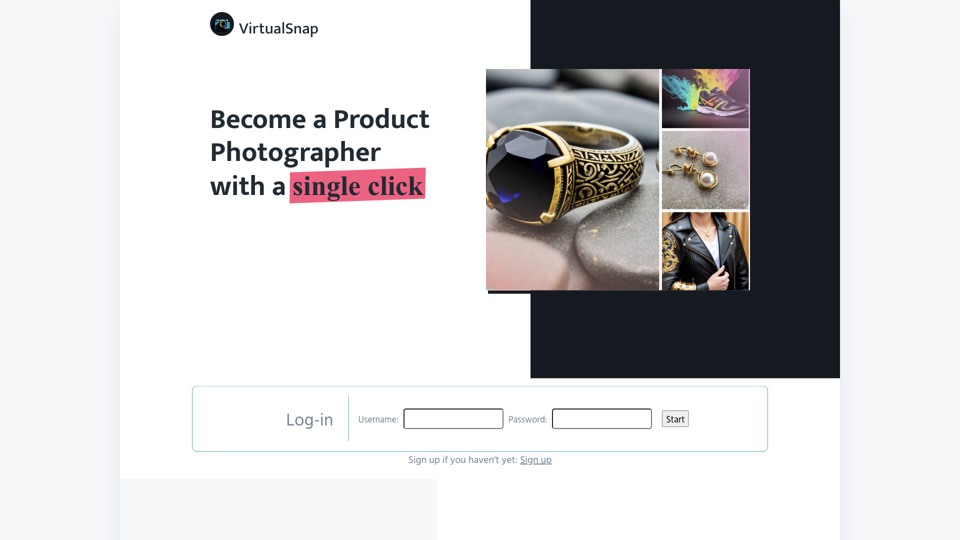 VirtualSnap - Virtual Product Photography site's screenshot