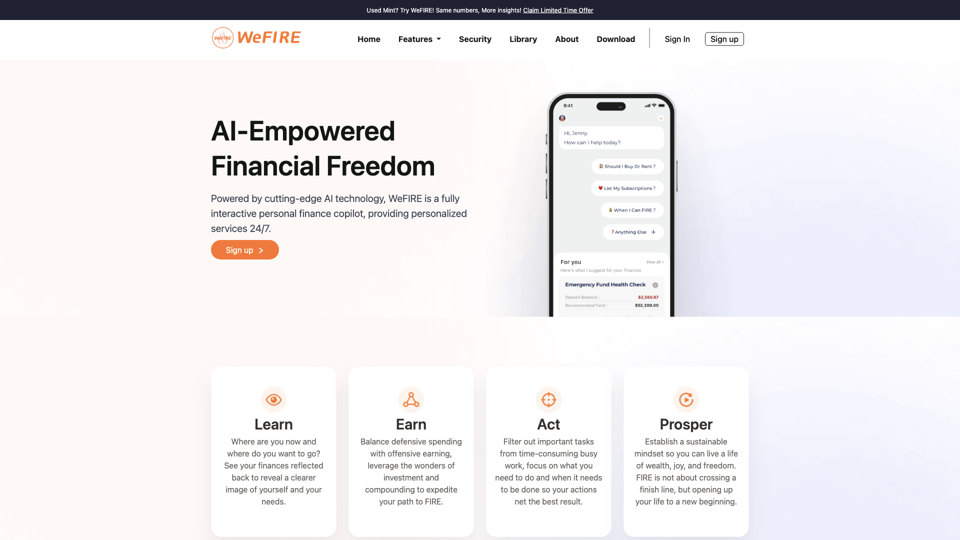 WeFIRE site's screenshot