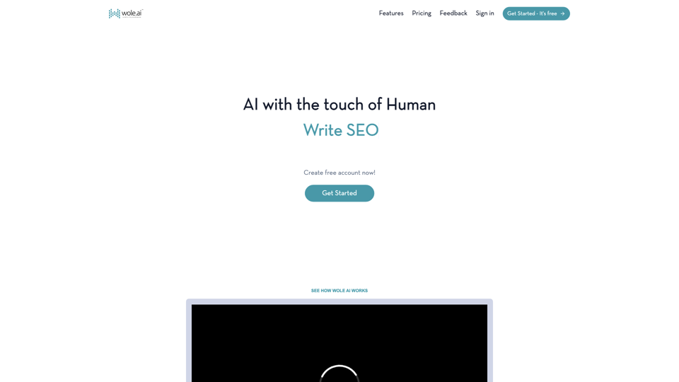 Wole.AI - Artificial Intelligence With the Touch of Human site's screenshot