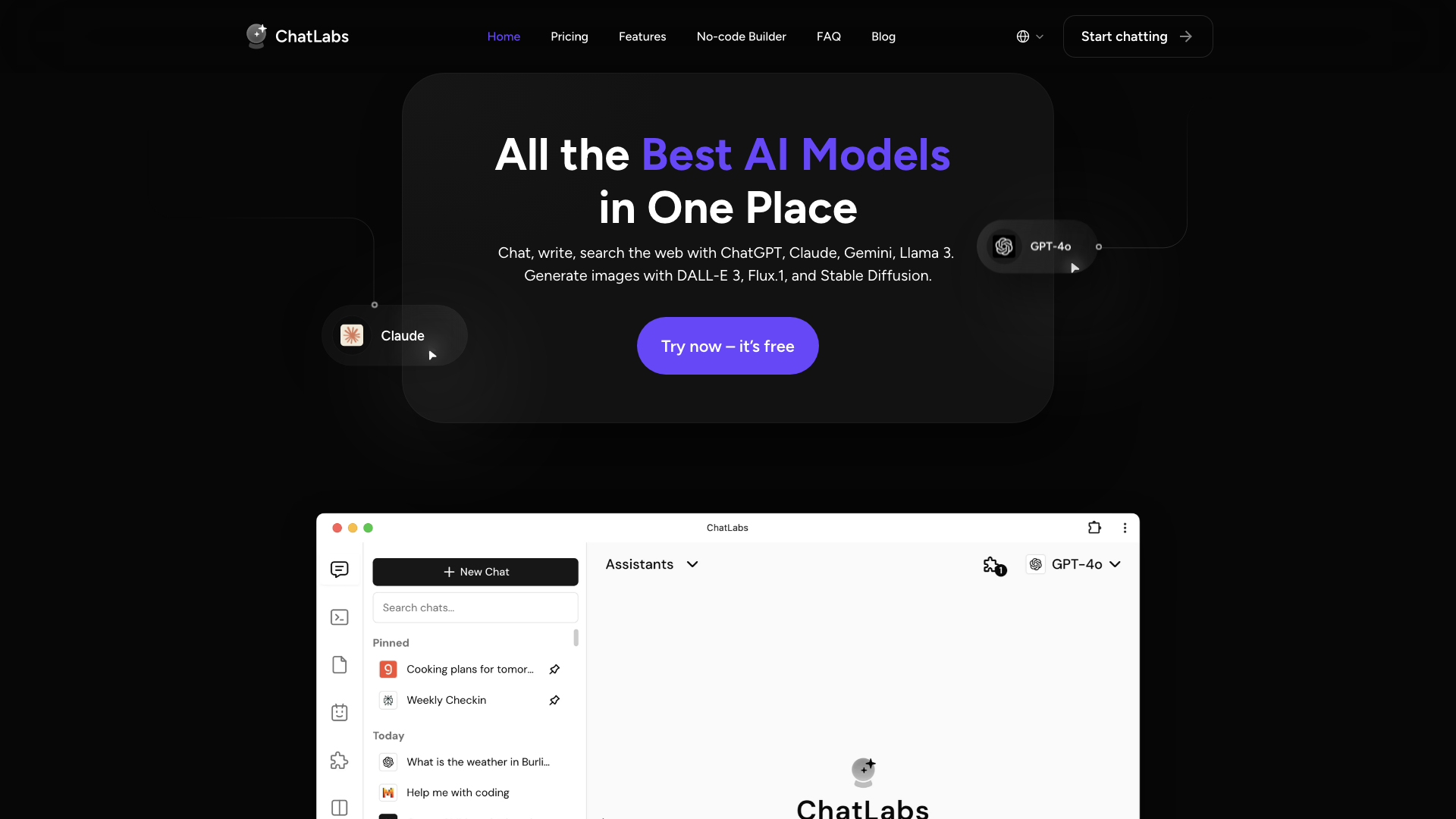 ChatLabs - All the Best AI Models in One Place for Free