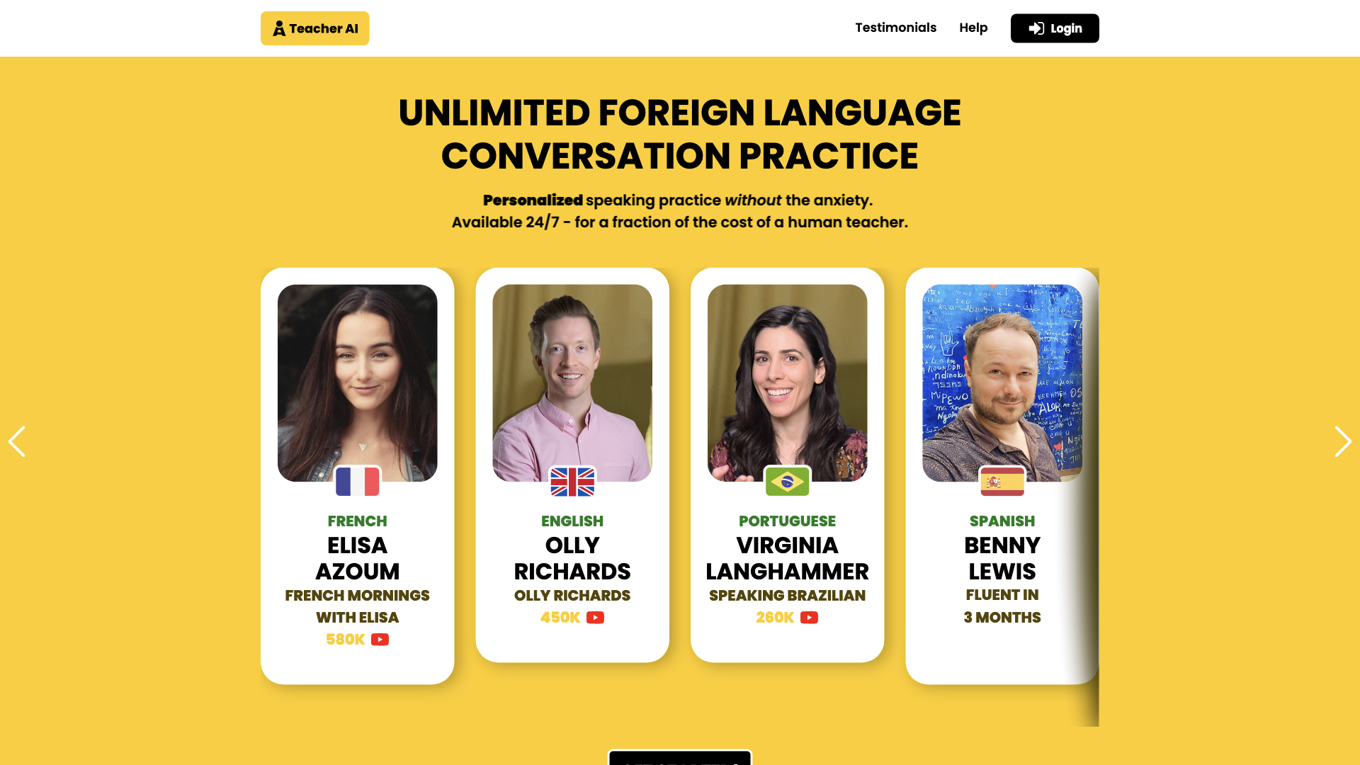 Teacher AI - Unlimited Foreign Language Conversation Practice