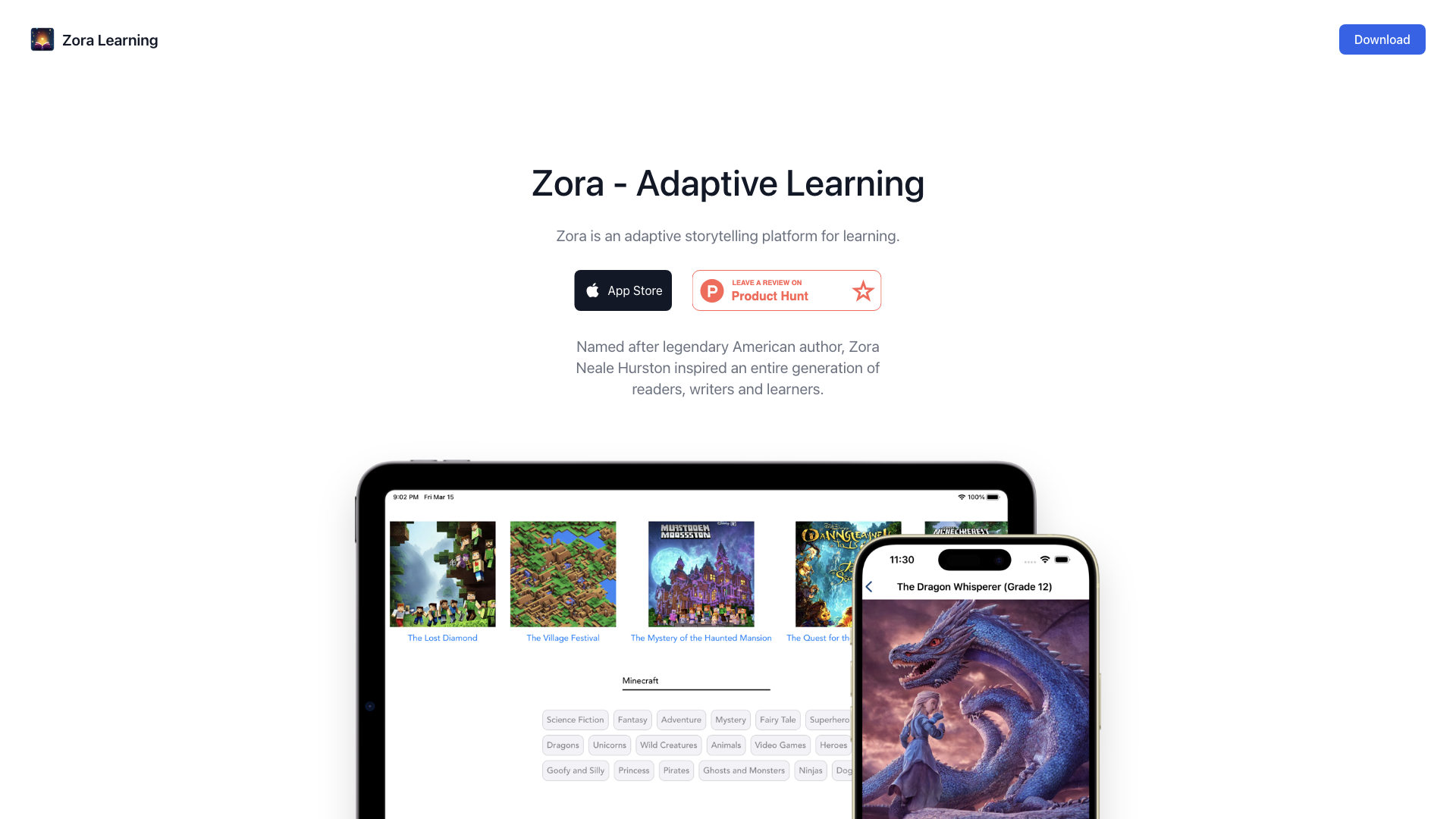 Zora - Adaptive Learning Zora - Adaptive Learning