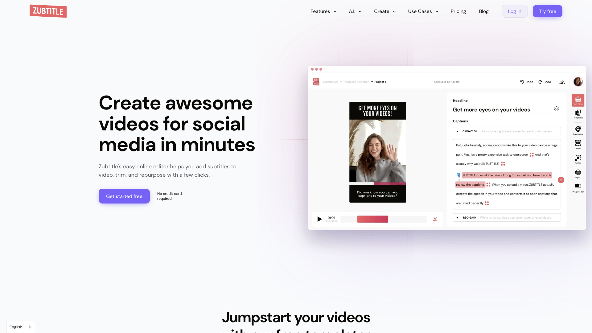 Zubtitle - Add Subtitles to Videos & Edit Videos Online