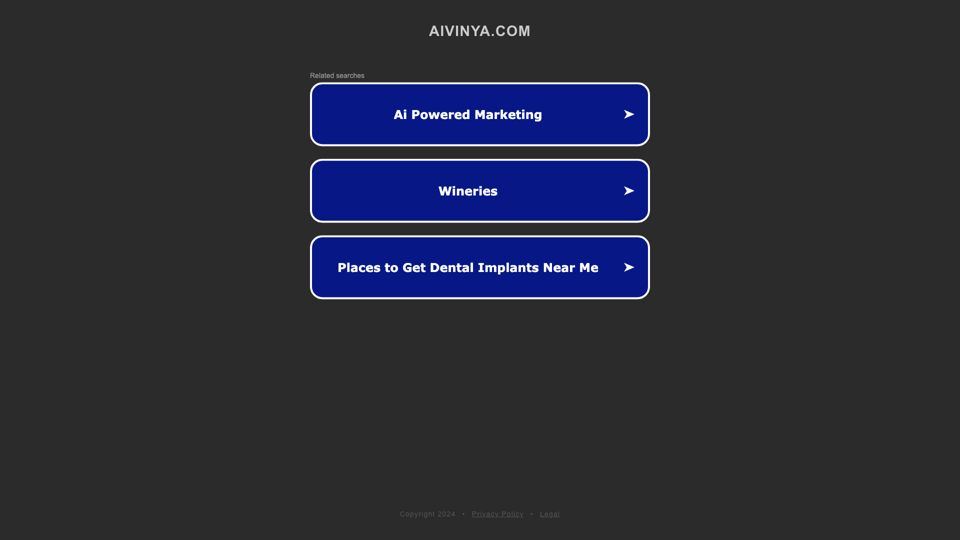 aivinya.com site's screenshot