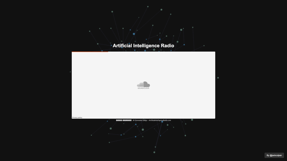 Artificial Intelligence Radio - AI Generated Music site's screenshot