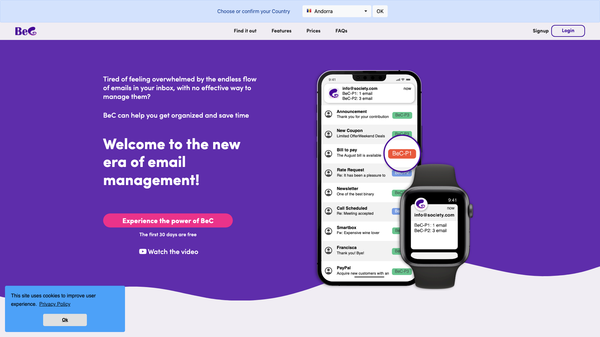 BeC: organized emails and reduced notifications, automatically, thanks to artificial intelligence