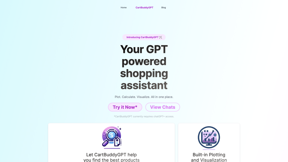 CartBuddyGPT site's screenshot