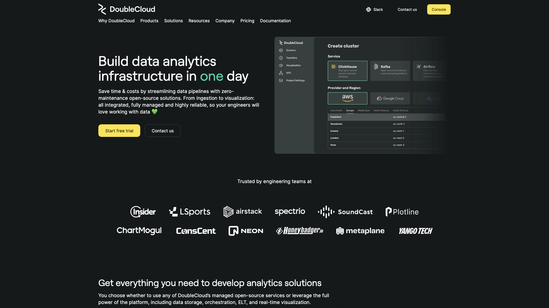 Build data analytics infrastructure in one day