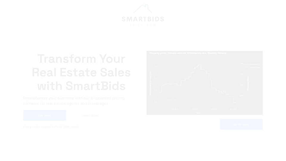 SmartBids.ai: AI-Powered Real Estate Pricing & Analytics Software site's screenshot